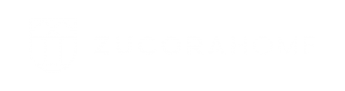 Zucorahome logo in white colour.